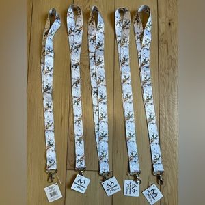 Lot of 5 Realtree camouflage Lanyards in White (see description)